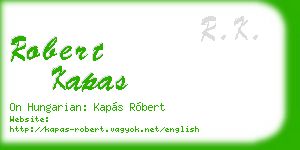 robert kapas business card