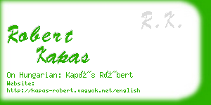 robert kapas business card